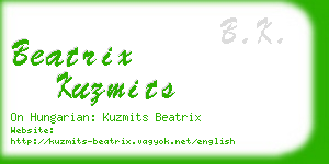 beatrix kuzmits business card